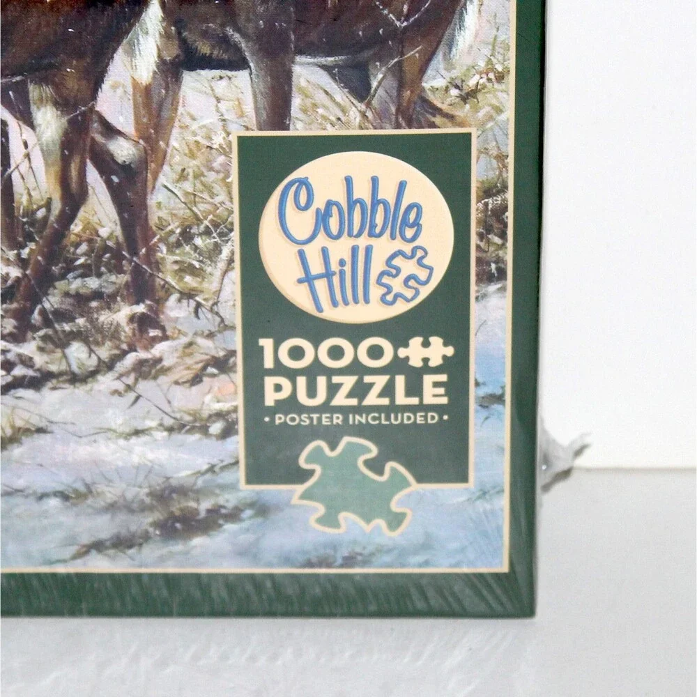 Cobble Hill Puzzle Three Kings 1000 pieces NEW Sealed Deer Country Barn winter
